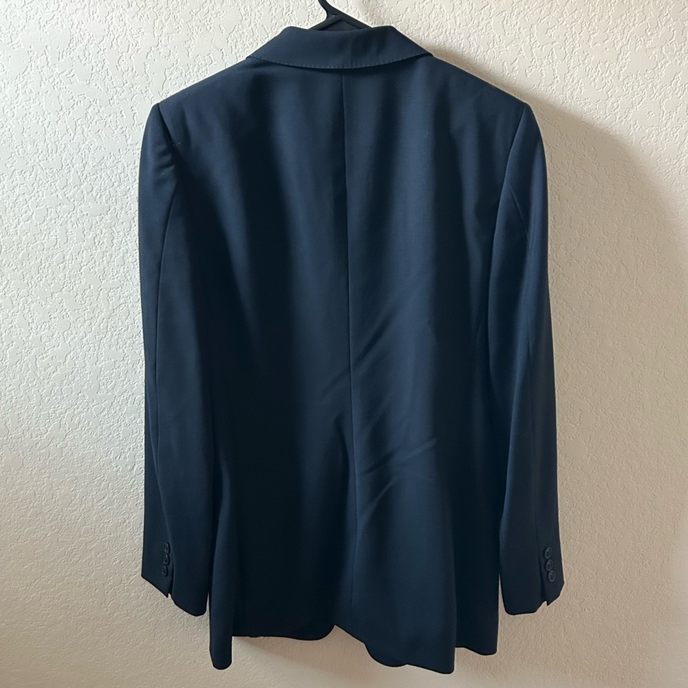 Faconnable Women’s Black Blazer Three-Button Notched Lapel Collar Size 6 - Picture 9 of 13